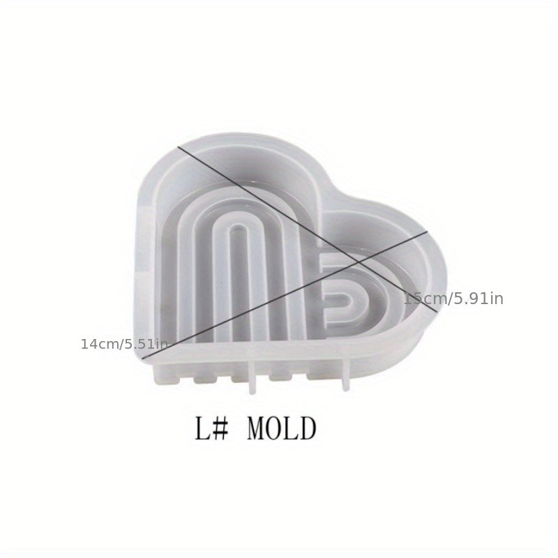 Heart Door Candle Mold DIY Heart Coaster Arch Decoration Silicone Mold