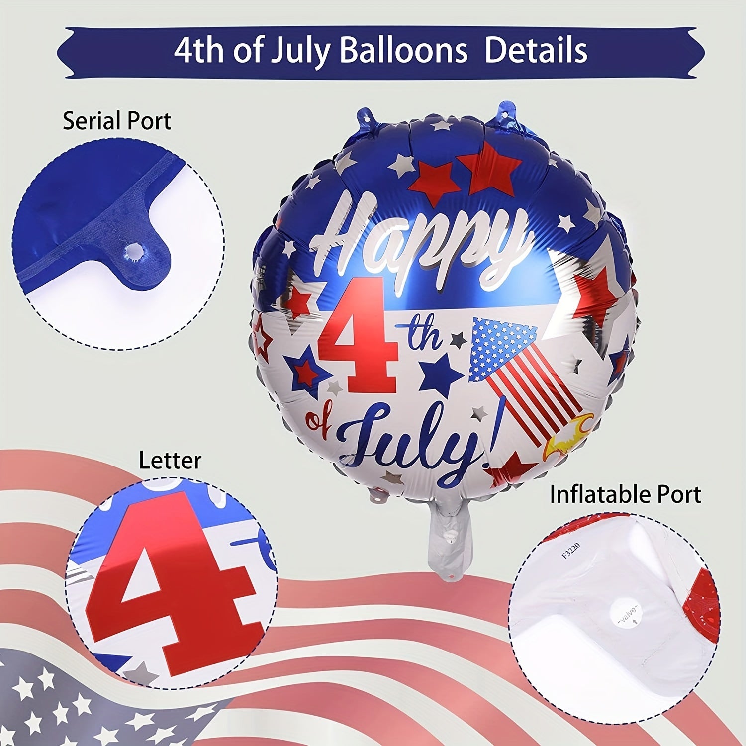 American Flag Balloons Independence Party Decoration