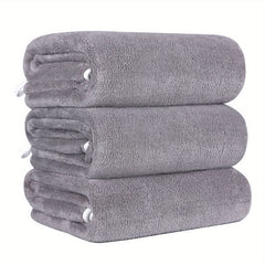 3pcs Microfiber Bath Towels 70 X 140cm Portable Absorbent & Quick Drying