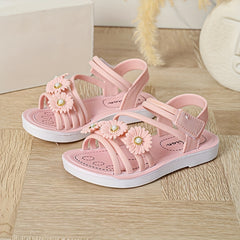 JIAGEYA Flower Open Toe Sandals For Girls