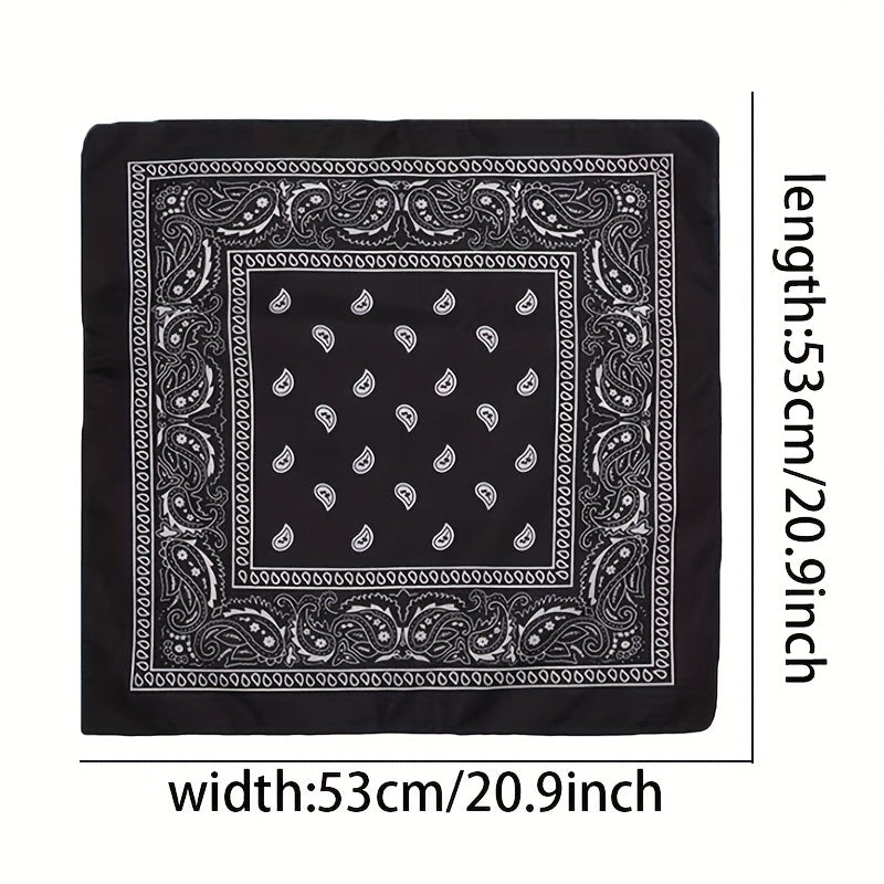 Paisley Bandana Scarf Polyester Head Wrap Beach Accessory Gift For Mom