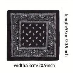 Paisley Bandana Scarf Polyester Head Wrap Beach Accessory Gift For Mom