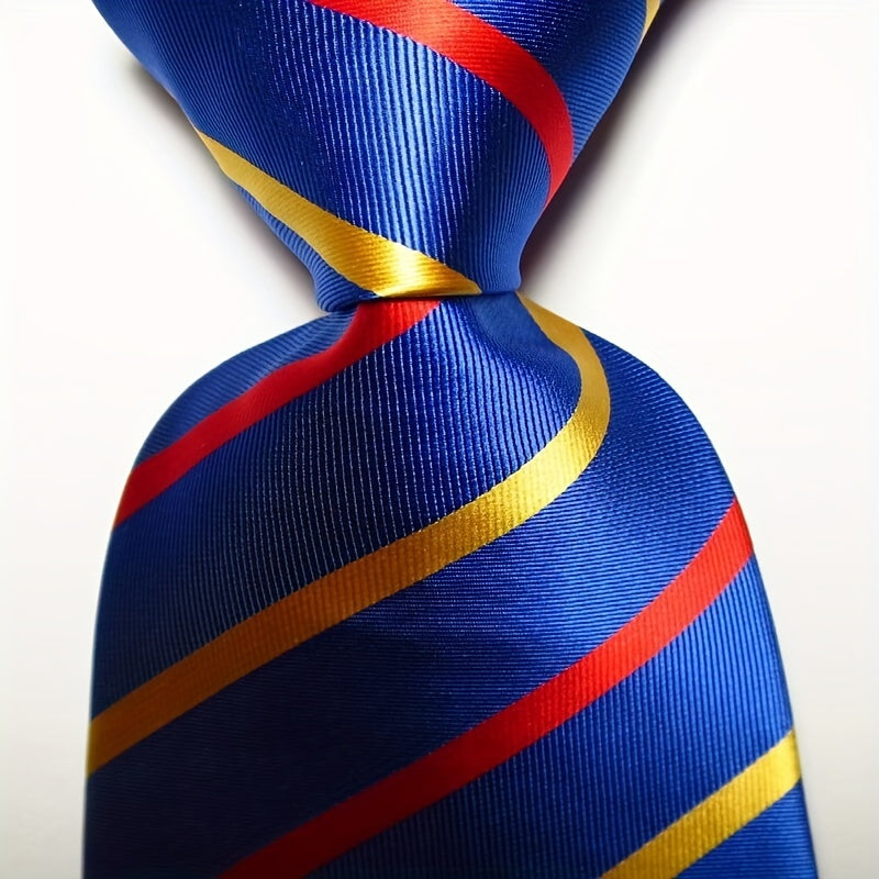 Men's Green Orange Stripe Tie