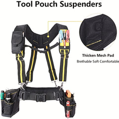 Men's Tool Padded Belt Suspenders with Phone Holder
