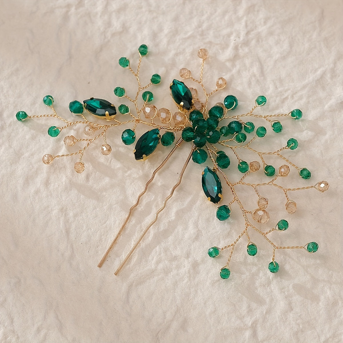 Vintage Crystal Hairpin U shaped Hair Pin Jewelry