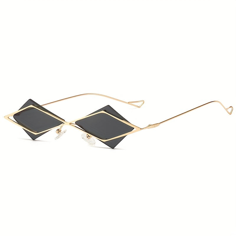 UV Protection Polygonal Metal Sunglasses for Outdoor Travel