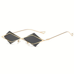 UV Protection Polygonal Metal Sunglasses for Outdoor Travel