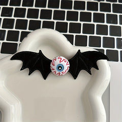 Girl's Green Eyeball Bat Wings Hair Clip Halloween Gothic Hair Accessories