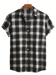 Men's Retro Ethnic Print Camp Collar Bowling Shirt