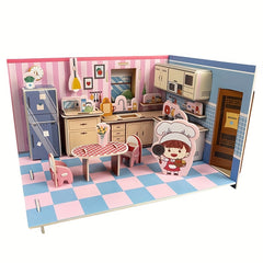 3D Model Kitchen Puzzles DIY Craft Toys for Kids