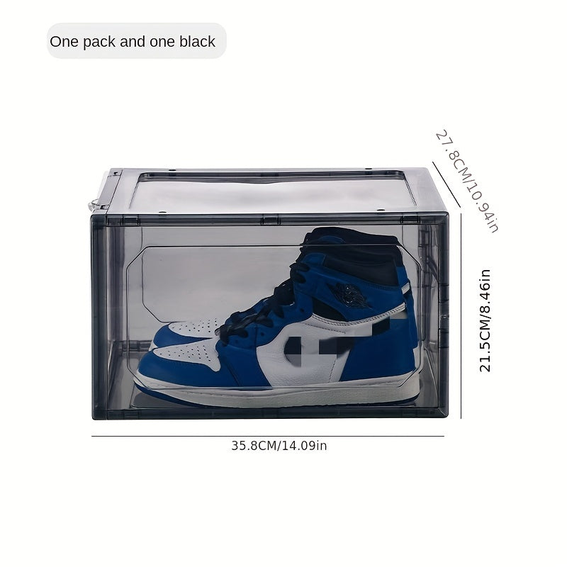 Transparent Shoe Box Plastic Magnetic Door Acrylic Dustproof Shoes Storage