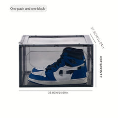 Transparent Shoe Box Plastic Magnetic Door Acrylic Dustproof Shoes Storage