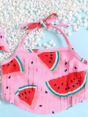 Toddler Girls Watermelon Bikini Set Fruits Print Swimsuit