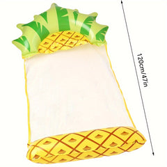 Inflatable Water Recliner Hammock Pool Toy Pineapple Orange