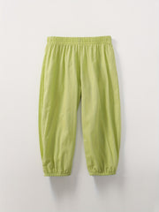 Toddler Girls Wide Leg Cotton Pants Elastic Waist Summer Kids Clothes