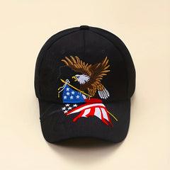 American Flag Embroidery Hat Sun Protection Eagle Matching Hat Men's Women's