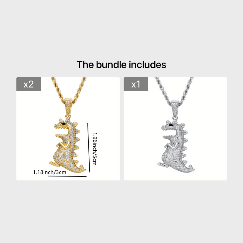 Boys Dinosaur Pendant Necklace Holiday Party Gift