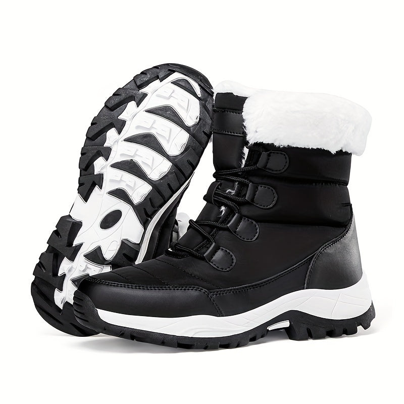 Women's Winter Snow Boots Non-Slip Thickened Warm Medium Tube Hiking Boots