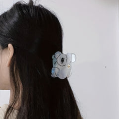 Koala Shaped Acetate Hair Claw for Women Girls