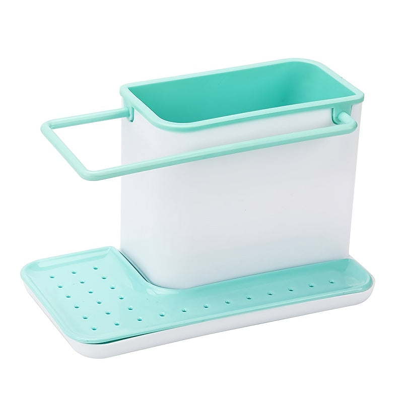 Kitchen Sponge Storage Rack - Dish Soap and Cleaning Supplies Organizer