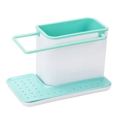 Kitchen Sponge Storage Rack - Dish Soap and Cleaning Supplies Organizer