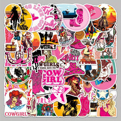 50pcs Cartoon Cowboy Stickers for Notebook Computer Helmet Water Cup