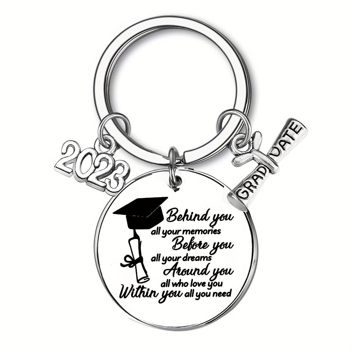 Teen Creative Slogan KeyChain For Graduation Gift Party