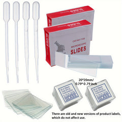 100 Pre-Cleaned Microscope Slides & 200 Cover Glasses Bundle