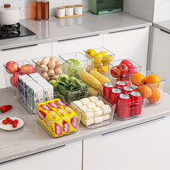 Clear Refrigerator Organizer Bins Stackable Food Storage Organizer