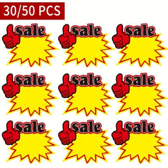 50Pcs Display Signs for Malls & Clothing Promotions