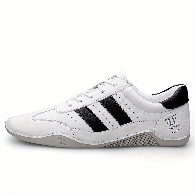 Men's Striped Lace Up Casual Shoes Wear resistant Non Slip Sneakers