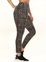 Leopard Print High Rise Skinny Gym Leggings