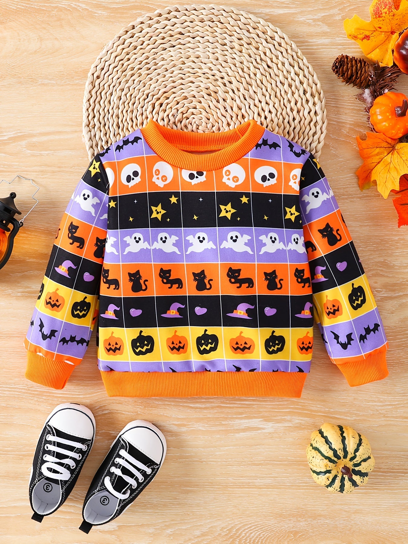 Baby Girls Cartoon Halloween Sweatshirt