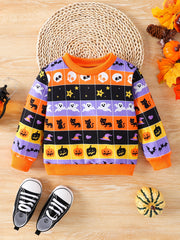 Baby Girls Cartoon Halloween Sweatshirt