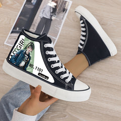 Anime Print Plush Lined Thermal Chunky Canvas Sneakers