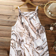 Floral Print Strap Overall Jumpsuit for Spring & Summer