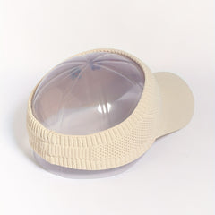 Flower Embroidery Visor Hat Mesh Knitted Sun Hat Baseball Cap For Women