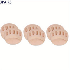 3pairs Anti-slip Breathable Thickened Forefoot Insoles Half Foot Pads