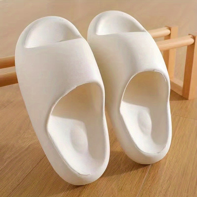 Women's Platform Pillow Slides Solid Open Toe Non Slip Slippers