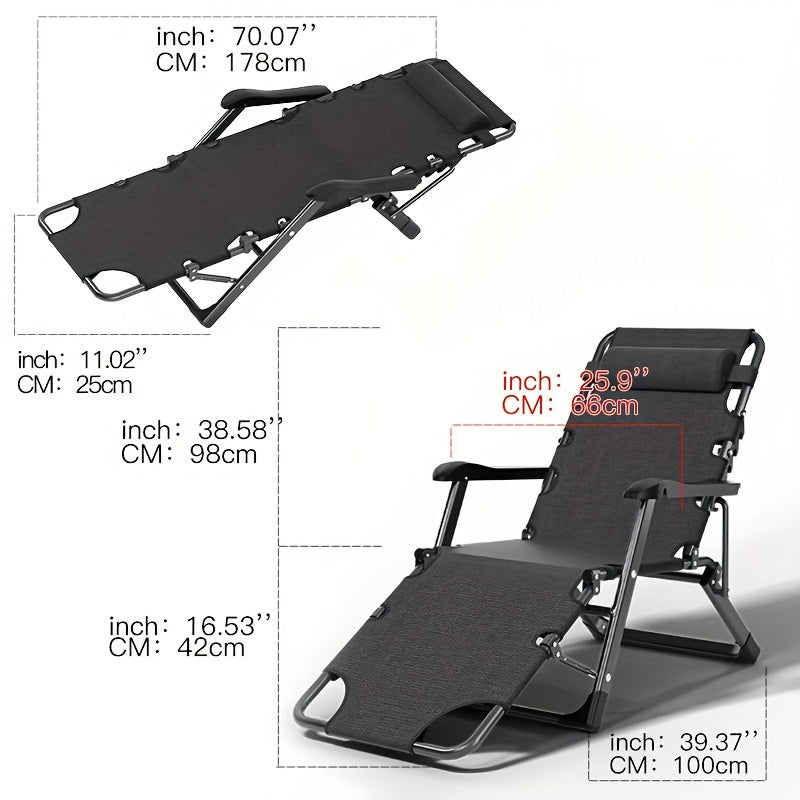 Portable Folding Lounger Chair for Office Home Outdoor Beach