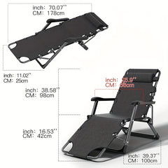 Portable Folding Lounger Chair for Office Home Outdoor Beach