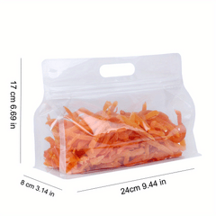 10pcs Reusable Leakproof Silicone Food Storage Bag for Snacks & Fruits