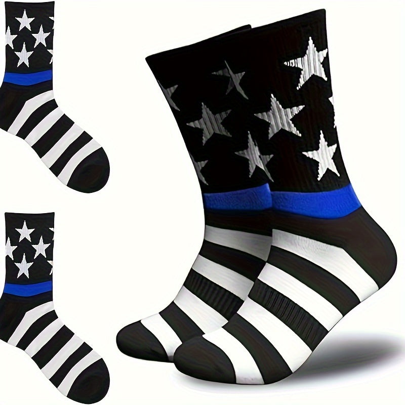 American Flag Pattern Socks for Men or Women - Patriotic 4th of July Freedom