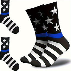 American Flag Pattern Socks for Men or Women - Patriotic 4th of July Freedom