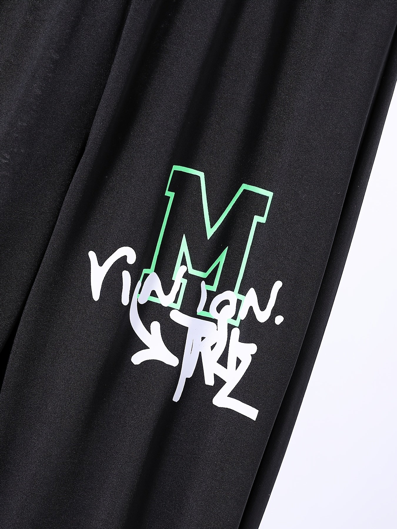 Teen Casual Letter Graphic Print Pants