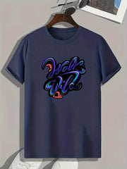 Creative Letters Print Men's Graphic T-shirt for Summer