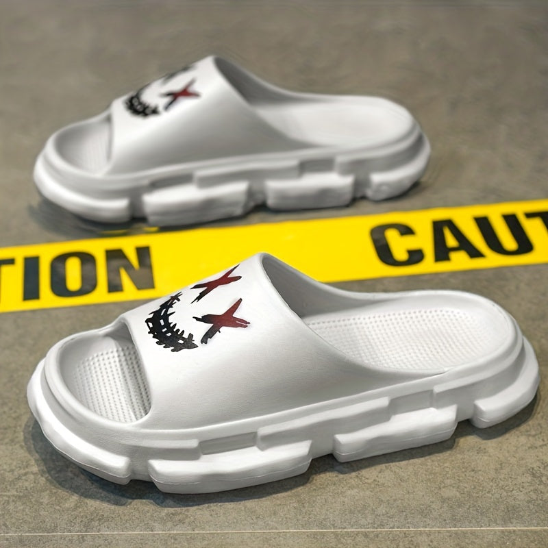Men's Non Slip Platform Slides Soft Sole Cloud Slides for Indoor Outdoor