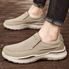 Men's Canvas Slip on Loafers Casual Walking Shoes Comfortable And Breathable