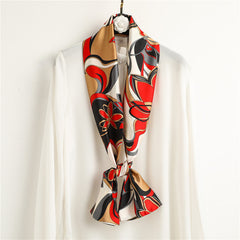 Satin Scarf For Women Long Neck Scarf Silky Feel Hair Bag Wrist