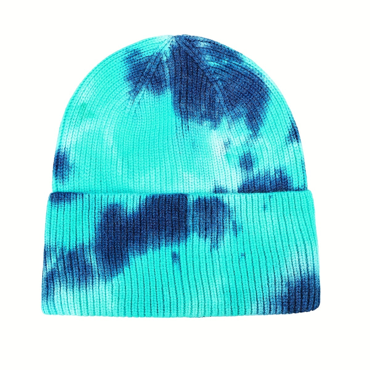 Tie Dye Windproof Knitted Hat for Outdoor Activities